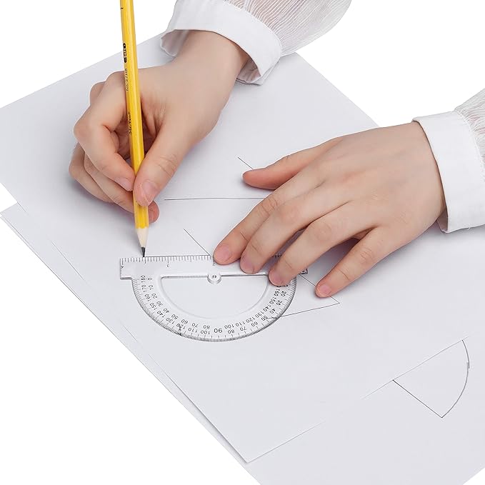 Mr. Pen- Plastic Protractor, 3 Pack, 4 Inch, Small Protractors for Geometry Classroom Student School & Office Supplies, Math Protractors 180 Degrees, Math Geometry