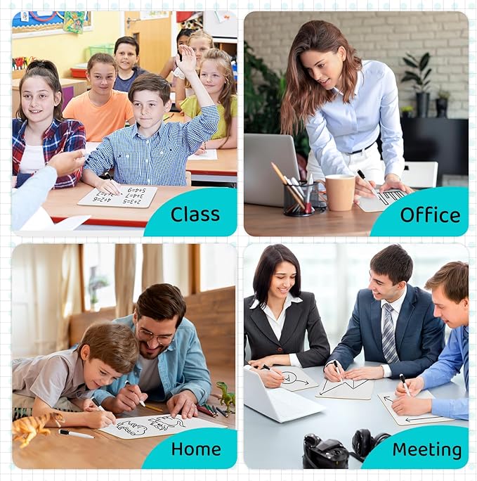 Upgrey Dry Erase Lapboards, 32 Pack Double-Sided Dry Erase Boards, Small White Boards for Classroom Students, 9"x12" Portable Mini Whiteboards for Teacher Supplies, Home and Office Work