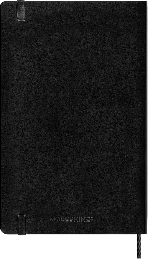 Moleskine Classic Notebook, Soft Cover, Large (5" x 8.25") Plain/Blank, Black, 240 Pages