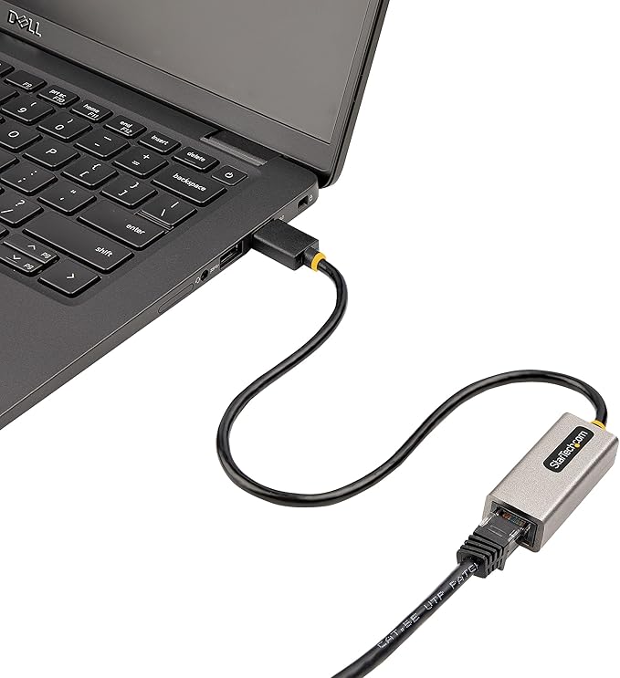 USB to Ethernet Adapter, USB 3.0 to 10/100/1000 Gigabit Ethernet LAN Adapter, 11.8in/30cm Attached Cable, USB to RJ45 Adapter