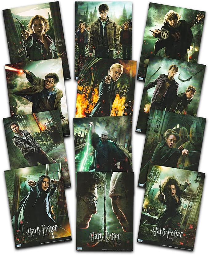 Harry Potter Poster Book Super Set ~ 12 Hogwarts Posters Featuring Harry, Ron, Hermione, and More (Hogwarts Room Decor) (Harry Potter Posters)