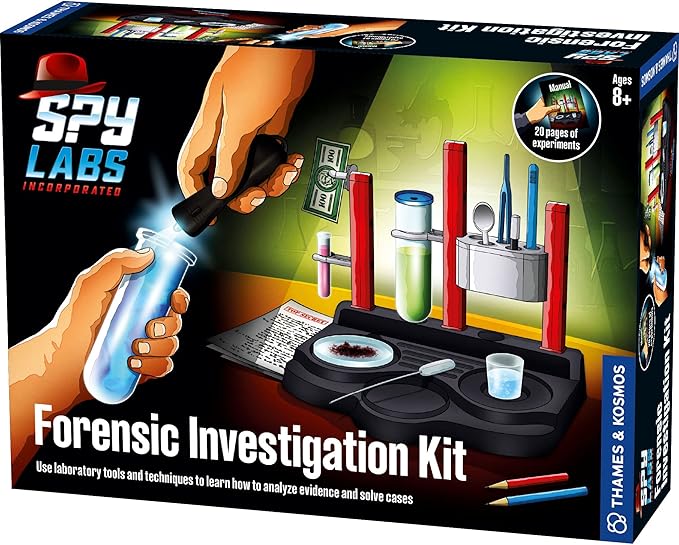 Spy Labs Inc: Forensic Investigation Kit by Thames & Kosmos | Includes Large Lab Setup to Collect & Analyze Evidence & Clues | Explore The Science of Detective Work | for Young Investigators