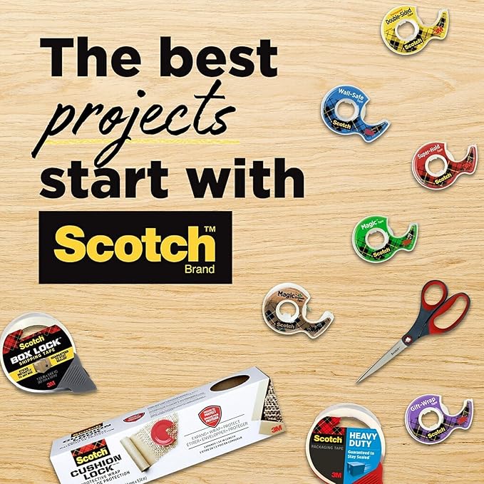 Scotch 810723PK Magic Tape Refill, 1-Inch x 2592-Inch, 3-Inch Core, 3/Pack