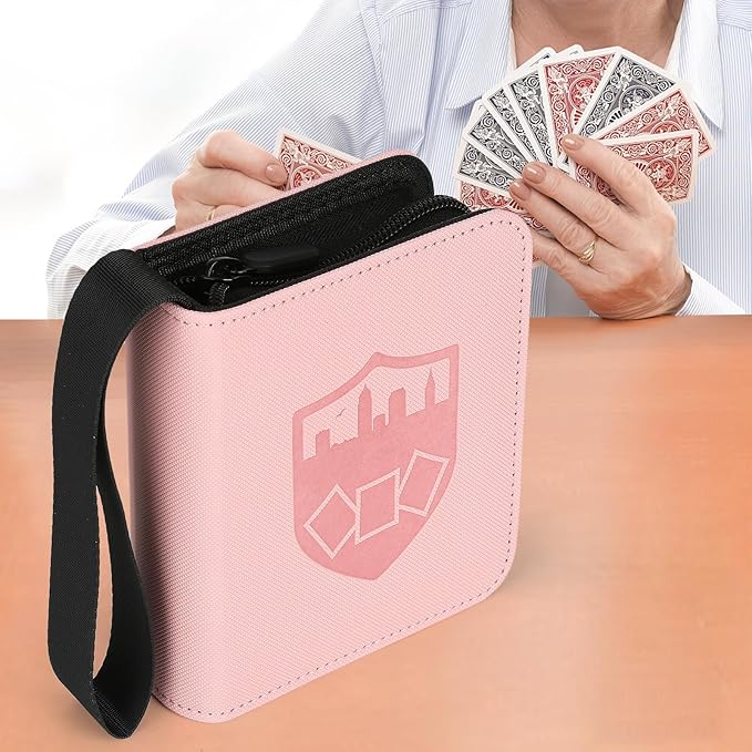 Mini Card Binder 1 Pocket, 80 Pockets Trading Card Binder, Premium Small 2 Pocket Trading Card Collection Album Folder with 40 Sleeves Double Sided - Gifts for Kids (Pink)