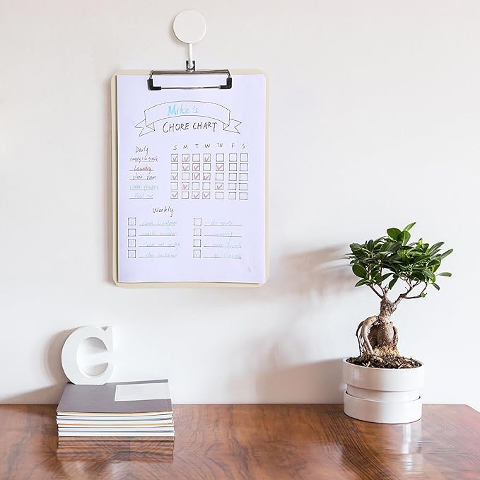 Mr. Pen- Plastic Clipboard, 12.5” x 9”, Ivory, Clipboard Plastic, Low-Profile Metal Clip with Retractable Hanging Hole