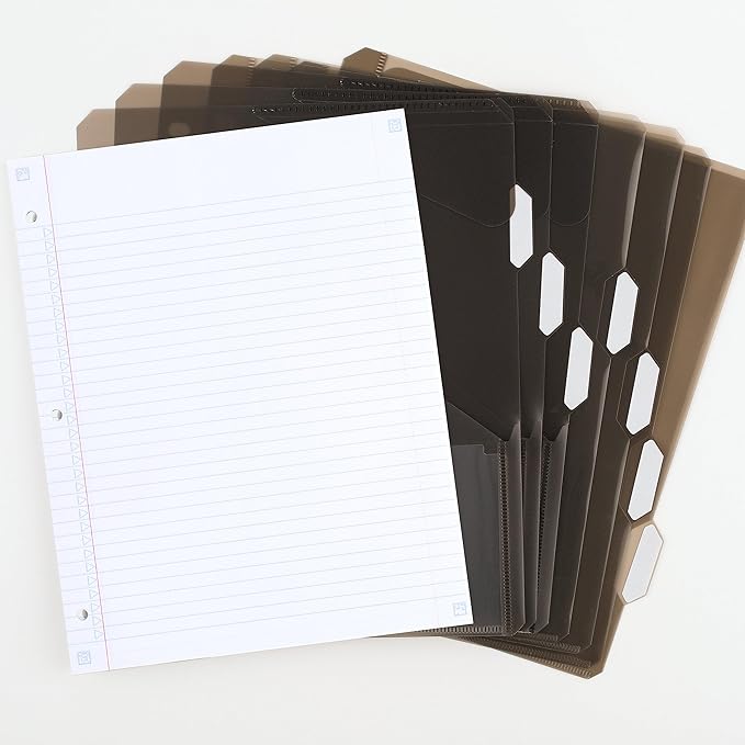Five Star Flex Refillable Notebook + Study App, College Ruled Paper and 1-1/2 Inch TechLock Ring Binder with Pockets, Tabs and Dividers, 300 Sheet Capacity, White (29324AE2) (Pack of 6)