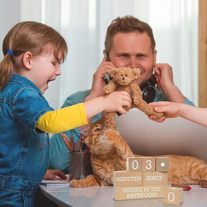 Genuine Fred Who's Counting Wooden Countdown Blocks, Parenting Edition, Assorted, 5281072