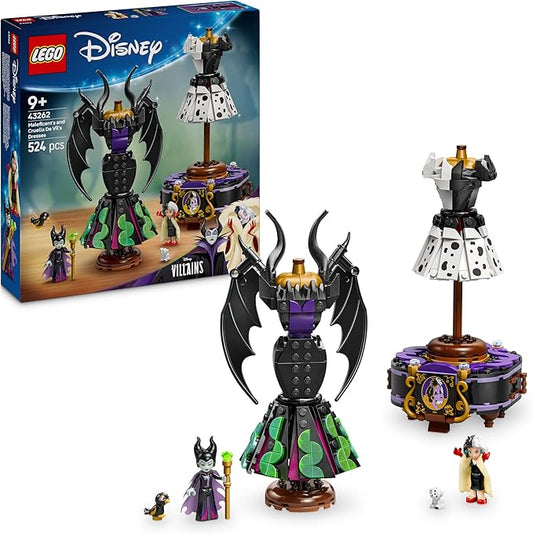 Lego 43262 Maleficent and Cruella Dress, Toy, Birthday Gift, Blocks, Girls, Boys, Children, 9, 10, 11 Years, Elementary School Students, Disney Goods, Pretend Play, Pretend Play