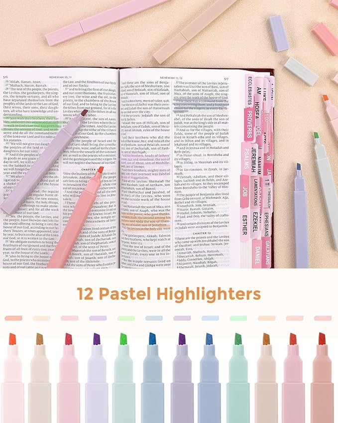 SKYDUE Bible Journaling Kit, Bible Study Supplies, Aesthetic Book Annotation Kit,Highlighter Set No Bleed, Bible Journaling Kit for Gift Green