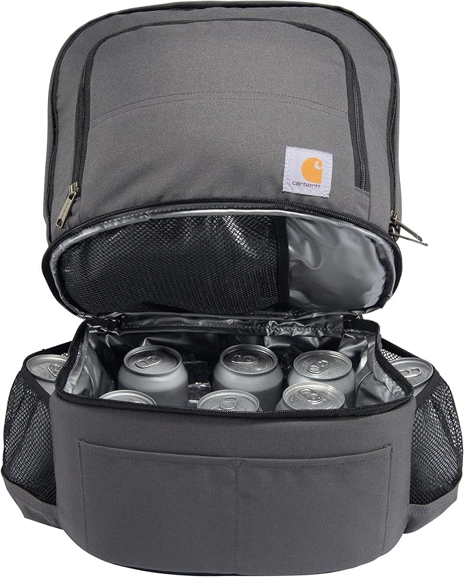 Mens Insulated 24 Can Two Compartment Cooler Backpack Backpack With FullyInsulated Cooler Base