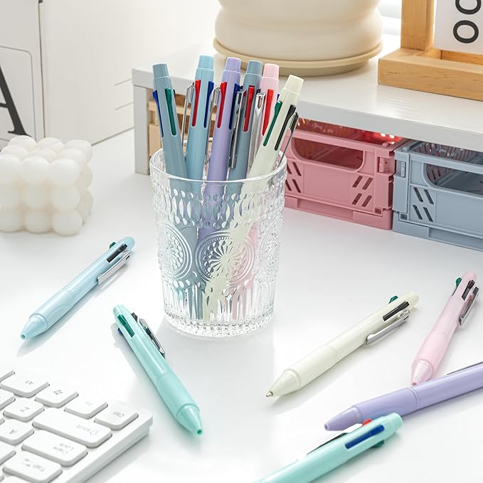 Multicolor Ball Point Pens 4-in-1 Colored Pens (1.0mm) Assorted Inks 4-Color Ballpoint Pen (12-count)