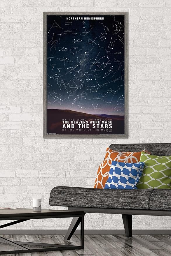 The Stars Wall Poster, 34L" x 22.4W", Barnwood Framed Version