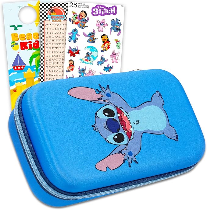 Disney Stitch Pencil Box Set School Supplies Bundle with Pencil Case, Stickers, Bookmark, More | Lilo and Stitch Stationery Set for Girls, Toddlers