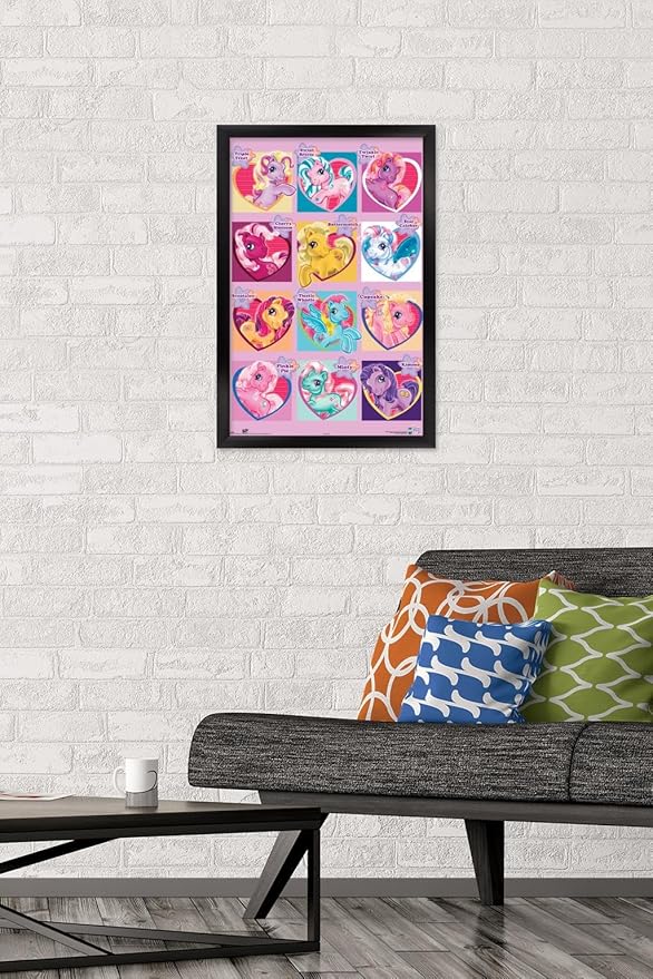 Trends International Hasbro My Little Pony - Chart Wall Poster, 14.725" x 22.375", Black Framed Version