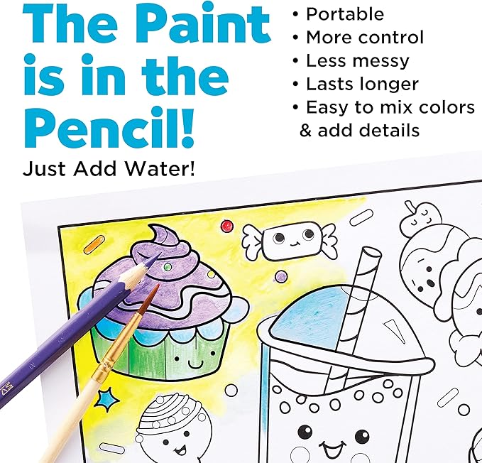 Faber-Castell Paint by Number Sweets - Kids Watercolor Paint by Number Craft (Ages 6+)