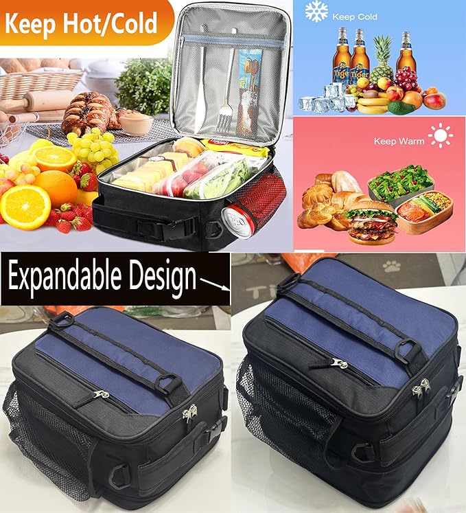 Lunch Box Insulated Lunch bag for Men Teen Kids Boys Adult Portable Stylish Small Lunchbox Special Design for Working Office school Picnic