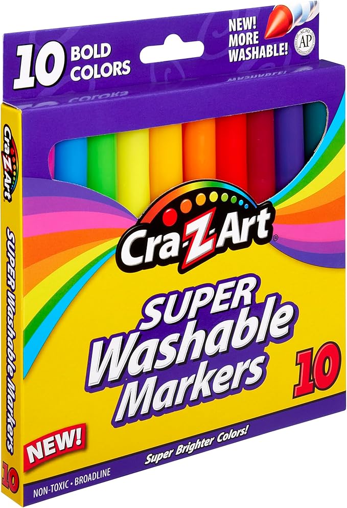 Cra-Z-Art Bold Washable Markers, 10 Count