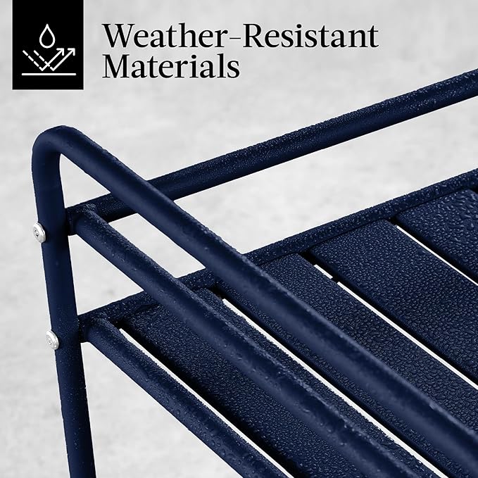 Best Choice Products Rolling Bar Cart, Mobile Home Bar Serving Cart, Serving Station w/ 2 Tier Shelves, Wine Rack, Lockable Wheels - Navy