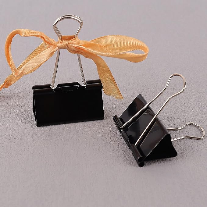 Extra Large Binder Clips (36 Pack) 2 Inch, Big Paper Clamps for Office Supplies, Black