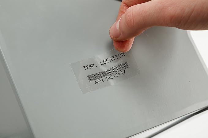 Brady Authentic (M21-500-430) Clear Harsh Environment Polyester Label for Lab, Asset Tracking, Datacom Labeling, Black on Clear- For M210, M210-LAB, M211, BMP21-PLUS and BMP21-LAB Printers, .5"W 21'L