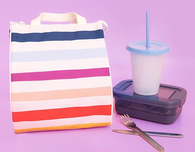Kate Spade New York, Soft Insulated Lunch Bag Pocket, Candy Stripe