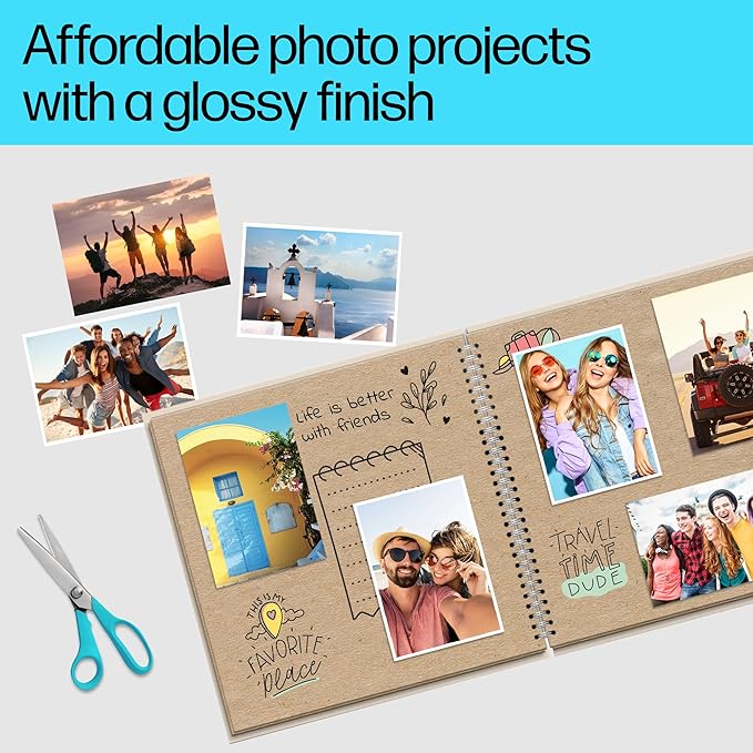 HP Everyday Photo Paper - Designed for HP Inkjet Printers, Glossy, 5x7 in, 60 sheets (CH097A)