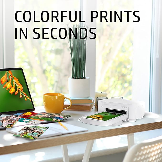HP Sprocket Studio Plus 4x6 WiFi Printer Print from Your iOS & Android Device - Starter Bundle: Includes 108 Sheets and 2 Cartridges, Sticker Frames, Photo Album