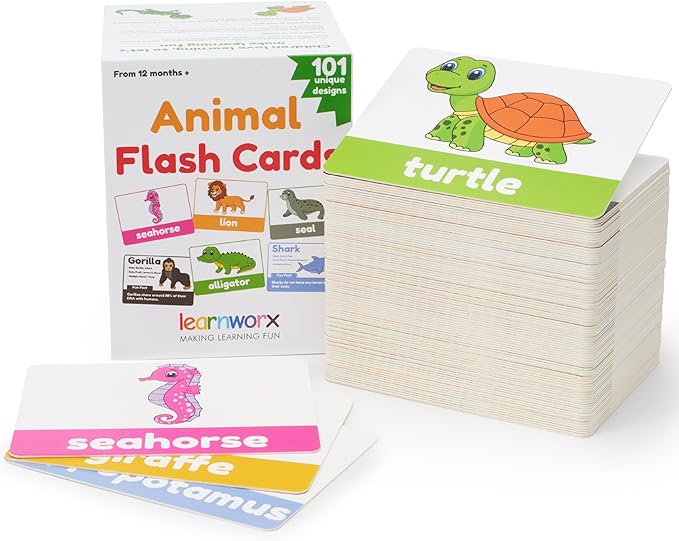 Animal Flash Cards for Toddlers & Kids – Animal ABC Flashcards – Animal Alphabet - 101 Toddler Flashcards – Preschool Flash Card for Kids – Farm, Sea, Jungle, Forest & Birds - Ages 2 3 4 and 5