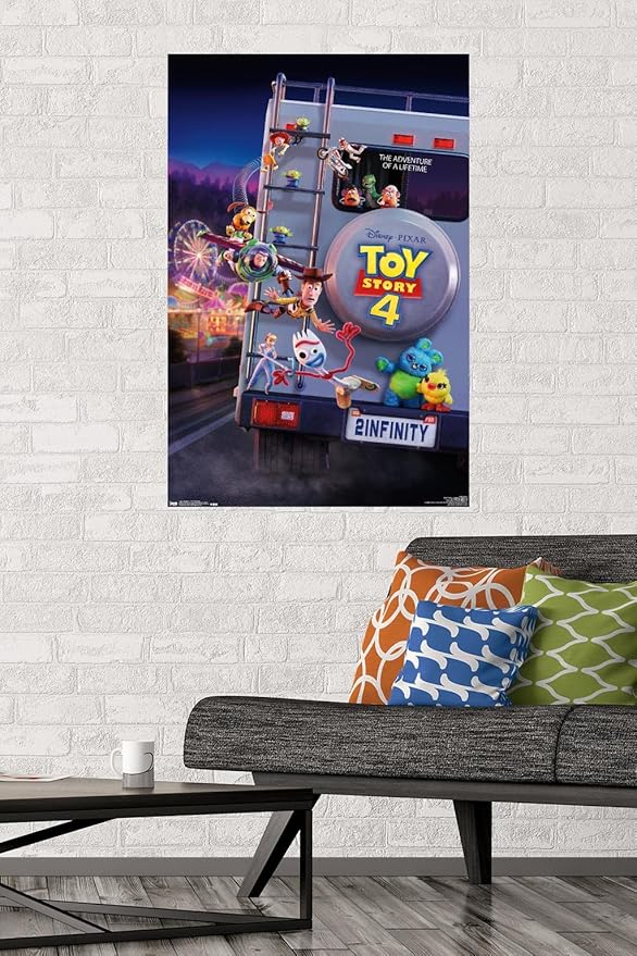Trends International Disney Pixar Toy Story 4 - Final One Sheet Wall Poster, 22.375" x 34", Premium Poster & Mount Bundle