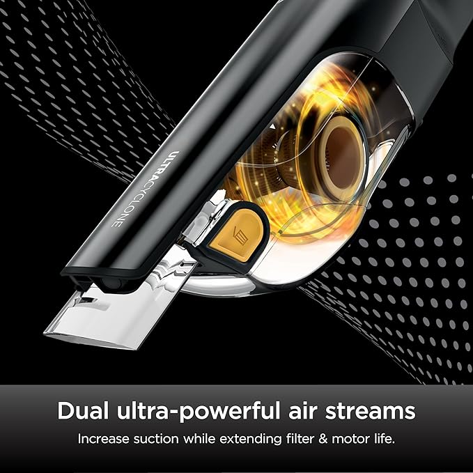 Shark UltraCyclone Pet Pro Plus Cordless Hand Vacuum, Powerful Suction, Handheld Vacuum for Car & Home, Pet Power Brush, Crevice Tool, Scrubbing Brush, XL Dust Cup, Black, CH951