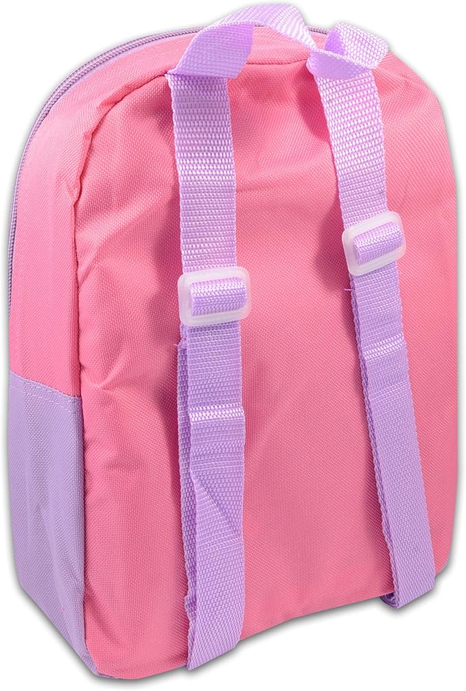 Minnie Mouse Mini Backpack with Lunch Box Set - Bundle 11" Backpack, Lunch Bag, Stickers, More | Minnie Mouse School Supplies for Kids