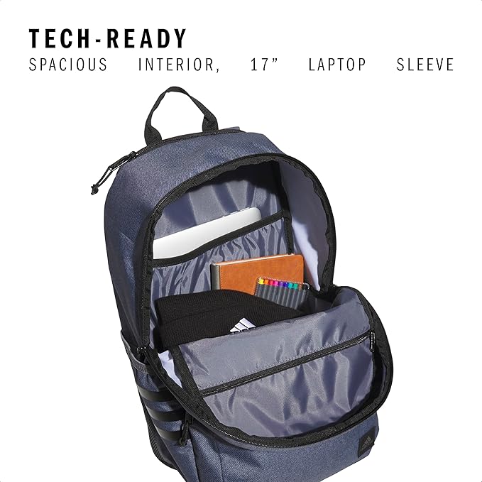 3-Stripe Classic backpack for men and women, bag with laptop sleeve