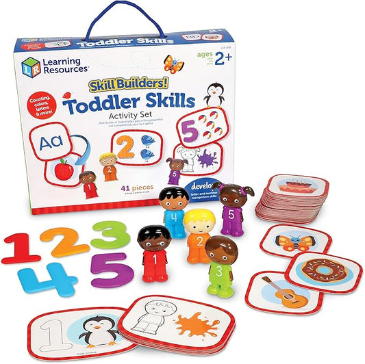 Learning Resources Skill Builders! Toddler Skills - 41 Piece Set, Ages 2+, Homeschool Activities, Preschool Supplies, Teaching Cards, Back to School Materials