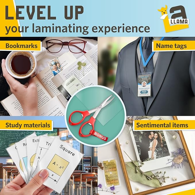 Thermal Laminating Pouches, 9 x 11.5 Inches, 5 Mil Thick, 20 Pack of Glossy Lamination Pouches, Fitted for Letter Size Laminating Sheets 8.5 x 11