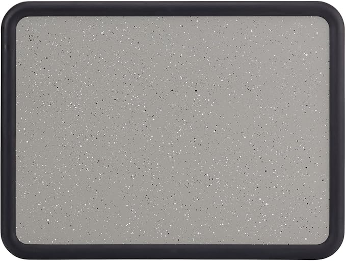 Quartet Contour Bulletin Board, 2 Feet x 1.5 Feet, Granite-Colored Surface with Black Plastic Frame (699365)