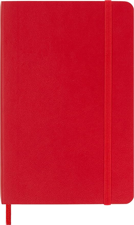 Moleskine Classic Notebook, Soft Cover, Pocket (3.5" x 5.5") Ruled/Lined, Scarlet Red, 192 Pages