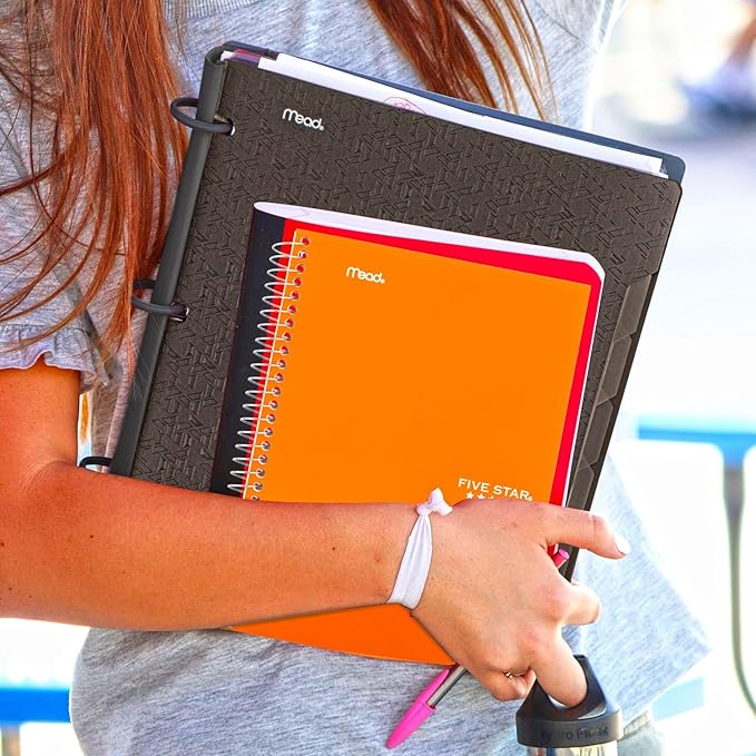 Five Star Spiral Notebook, 5 Subject, College Ruled Paper, 6" x 9-1/2", 150 Sheets, Selected Colors Will Vary, 6 Pack (840030A)