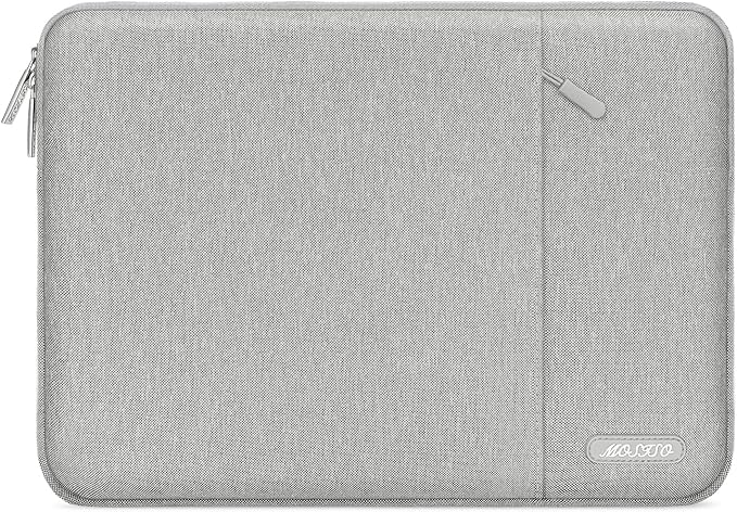MOSISO Laptop Case 13.3 inch, 13-13.3 inch Laptop Sleeve Compatible with MacBook Air/Pro 13/Pro 14 M5 M4 M3 M2 M1, HP Dell ASUS Lenovo,Polyester Vertical Computer Sleeve Bag with Pocket, Gray