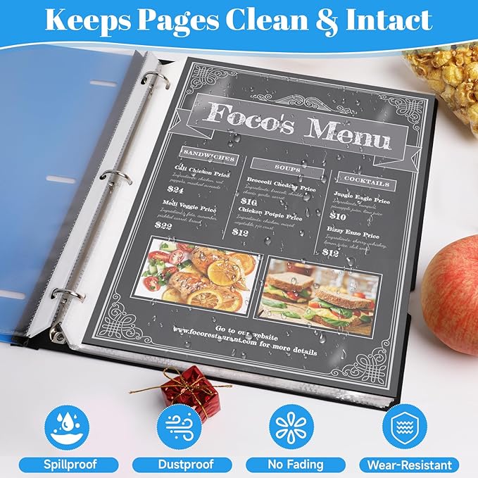 200 Pack Sheet Protectors for 3 Ring Binder - Clear Page Protectors & Plastic Sleeves for Paper 8.5x11 Inch, Binder Sleeves and Paper Protector Sheet for Document, Letter Size, Top Loading