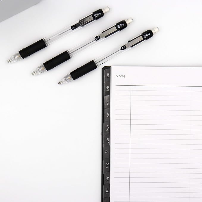 Zebra Pen Z-Grip Mechanical Pencil, 0.7mm Point Size, HB #2 Graphite, Assorted Grip Colors, 5-Count