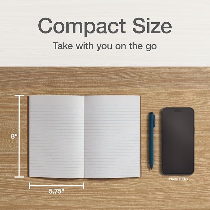 Oxford Composition Notebook, Notebooks for School, School Supplies, College Ruled Paper, 5.75 x 8 Inches, Small Journals, 60 Sheets, Kraft Covers with Assorted Pastel Spines (63832) (Pack of 36)
