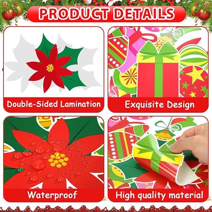 Christmas Religious Bulletin Board Decorations Set Xmas Tree with Hanging Ornaments Gift Boxes We are Merry and Bright Cutouts for Classroom Winter Holiday School Home Wall Party Decor Supplies