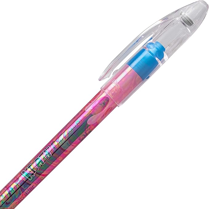Pentel Arts Krazy Pop Iridescent Gel Pen, (1.0mm) Bold Line, Assorted Ink, Pack of 4 (K91PABP4M3)