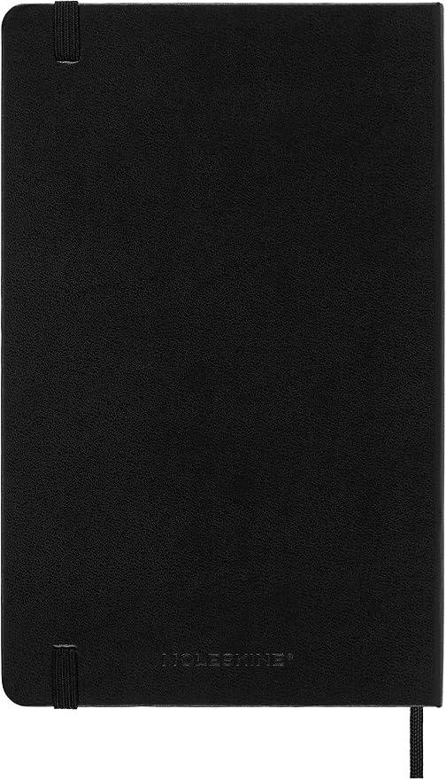 Moleskine Classic Notebook, Large, Plain, Black, Hard Cover (5 x 8.25)