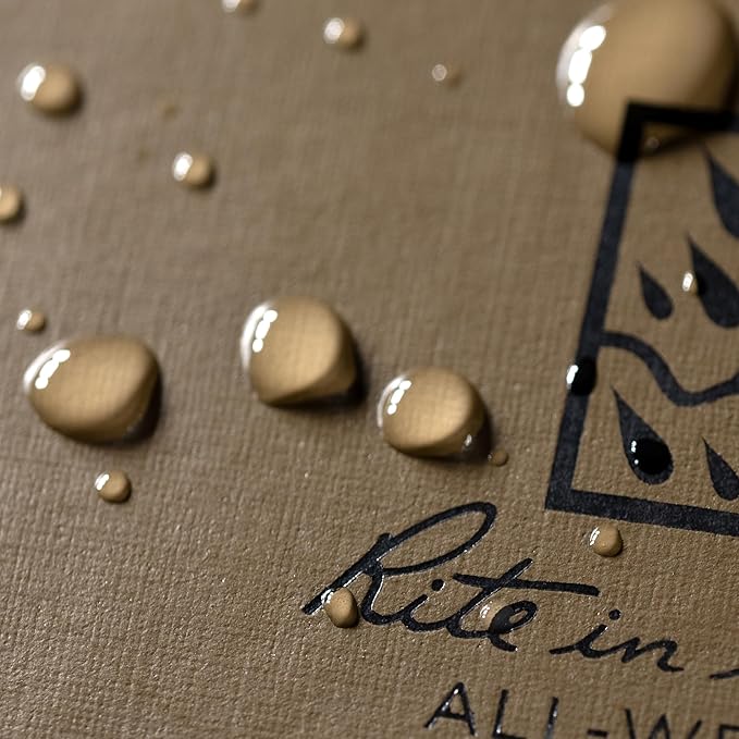 Rite in the Rain Weatherproof Hard Cover Notebook, 4.25" x 6.75", Tan Cover, Universal Pattern (No. 970TF-M)