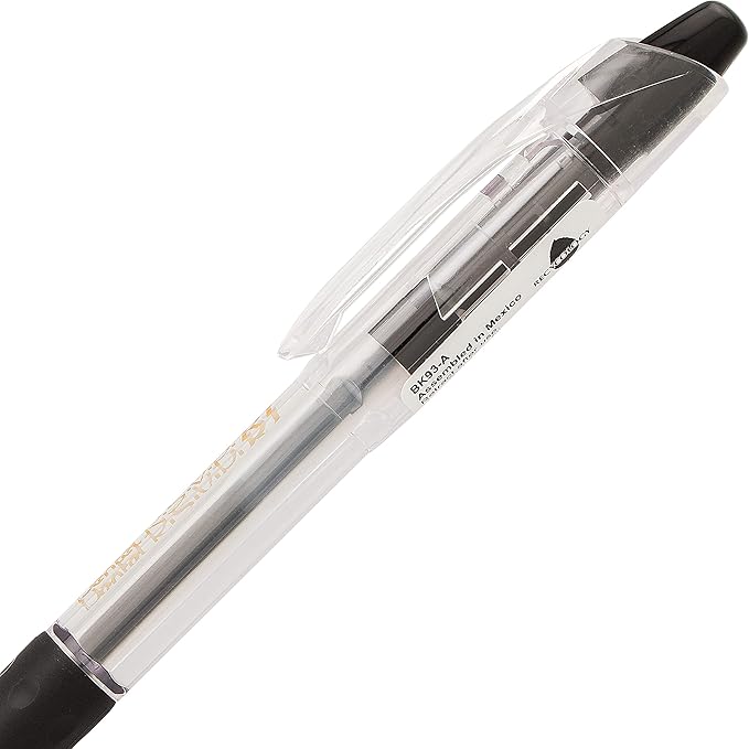RSVP Pentel RT Retractable Ballpoint Pen, (1.0mm) Tip, Black Ink, Box of 12 (BK93-A)