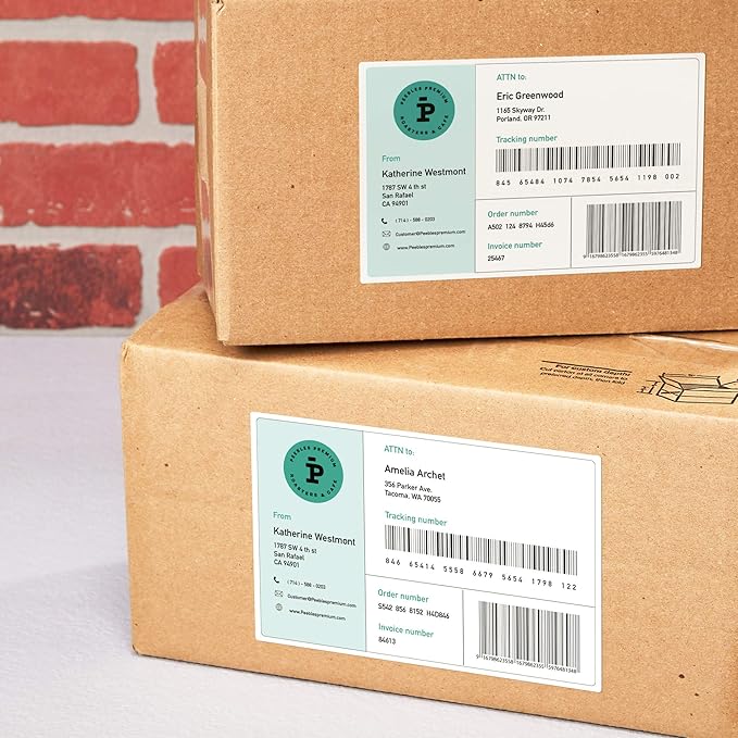 Avery Glossy White Rectangle Labels, 5.5" x 8.5", 100 Glossy White Labels, Permanent Adhesive, Laser/Inkjet Printable