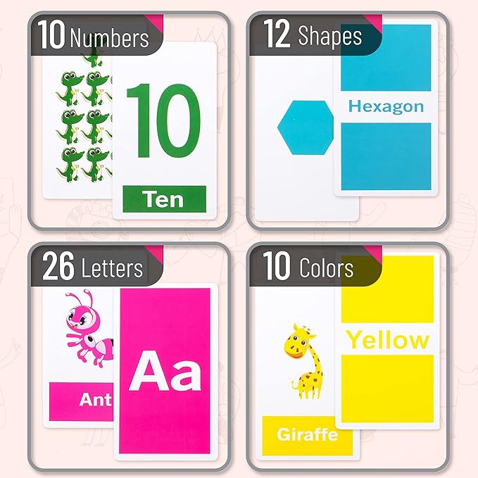 Mr. Pen Alphabet Flash Cards for Toddlers - Double-Sided, 58 Picture Cards, ABC & Number Flash Cards