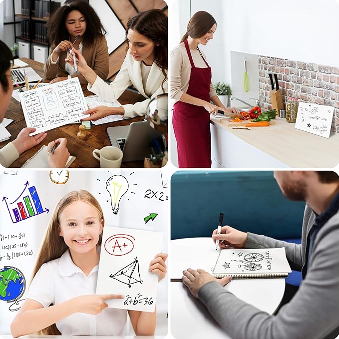 25 Pack Small White Boards for Students - Double Sided Dry Erase Boards 9 x 12 in - Mini Whiteboard Set for Classroom or Home Use - Portable White Board Bulk for Kids and Teachers