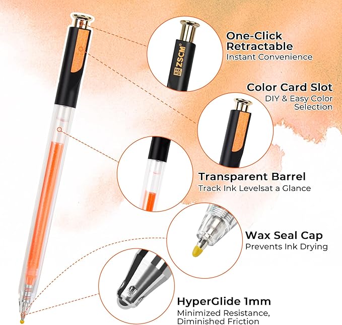 Retractable Glitter Neon Pens, 7 Colors Large Capacity UV Reactive Sparkle Gel Ink Pens for Adult Coloring, 1.0 mm Fine Point Smooth Writing Color Pen for UV Art Note Taking Aesthetic Art Supplies